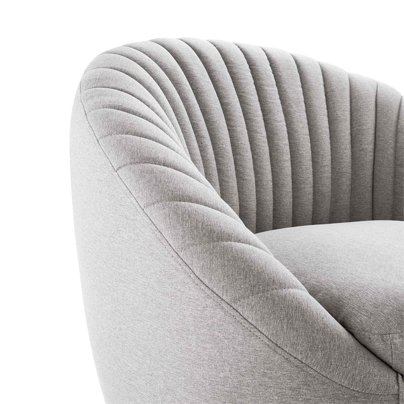 Modway Whirr Upholstered Fabric Swivel Chair in Black/Light Gray
