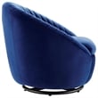 Modway Whirr Tufted Performance Velvet Swivel Chair in Black/Navy