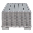 Modway Conway 5-Piece Rattan/Fabric Patio Furniture Set in Light Gray