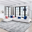 Modway Saunter 4-Piece Modern Tufted Fabric Sectional Sofa in White