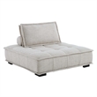 Modway Saunter 5-Piece Modern Tufted Fabric Sectional Sofa in Beige