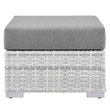 Modway Convene 4-Piece Fabric & Rattan Outdoor Set in Light Gray