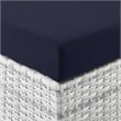 Modway Convene 4-Piece Fabric & Rattan Outdoor Set in Light Gray/Navy
