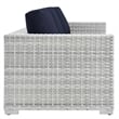 Modway Convene 4-Piece Fabric & Rattan Outdoor Set in Light Gray/Navy