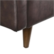 Modway Impart Modern Cushion Back Genuine Leather Upholstered Loveseat in Brown