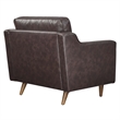 Modway Impart Modern Genuine Leather Upholstered Armchair in Brown