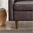 Modway Impart Modern Genuine Leather Upholstered Armchair in Brown