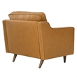 Modway Impart Modern Genuine Leather Upholstered Armchair in Tan