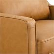 Modway Impart Modern Genuine Leather Upholstered Armchair in Tan