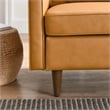 Modway Impart Modern Genuine Leather Upholstered Armchair in Tan