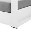 Modway Tahoe Modern Fabric/Aluminum Outdoor Armchair in White/Gray