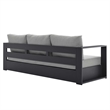 Modway Tahoe Modern Powder-Coated Aluminum/Fabric Outdoor Sofa in Gray