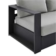 Modway Tahoe Modern Powder-Coated Aluminum/Fabric Outdoor Sofa in Gray