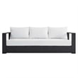 Modway Tahoe Modern Powder-Coated Aluminum/Fabric Outdoor Sofa in White/Gray