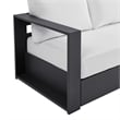 Modway Tahoe Modern Powder-Coated Aluminum/Fabric Outdoor Sofa in White/Gray