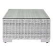 Modway Convene 6-Piece Modern Fabric/Rattan Outdoor Set in Light Gray/Navy
