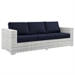 Modway Convene 6-Piece Modern Fabric/Rattan Outdoor Set in Light Gray/Navy
