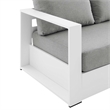 Modway Tahoe Modern Powder-Coated Aluminum/Fabric Outdoor Sofa in Gray/White