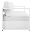 Modway Tahoe Modern Powder-Coated Aluminum/Fabric Outdoor Sofa in White