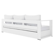 Modway Tahoe Modern Powder-Coated Aluminum/Fabric Outdoor Sofa in White