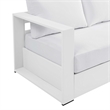 Modway Tahoe Modern Powder-Coated Aluminum/Fabric Outdoor Sofa in White