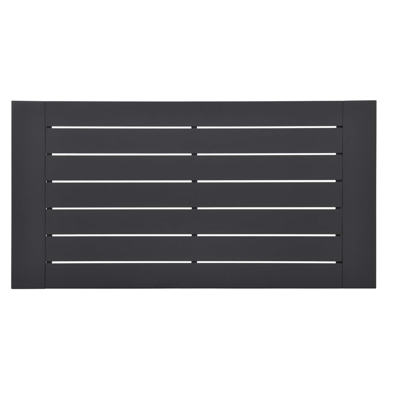 Modway Tahoe Modern Powder-Coated Aluminum Outdoor Patio Coffee Table in Gray