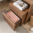Modway Render Particleboard MDF Wood Desk and File Cabinet Set in Walnut