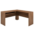 Modway Transmit Particleboard MDF Wood Desk and File Cabinet Set in Walnut/White