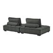 Modway Saunter 2-Piece Modern Tufted Fabric Loveseat in Gray
