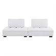 Modway Saunter 2-Piece Modern Tufted Fabric Loveseat in White