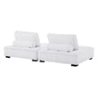 Modway Saunter 2-Piece Modern Tufted Fabric Loveseat in White