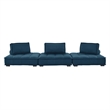 Modway Saunter 3-Piece Modern Tufted Fabric Sofa in Azure Blue