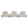 Modway Saunter 3-Piece Modern Tufted Fabric Sofa in Beige Finish