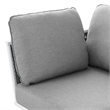 Modway Stance Modern Fabric & Aluminum Outdoor Corner Armchair in Gray