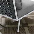 Modway Stance Modern Fabric & Aluminum Outdoor Corner Armchair in Gray