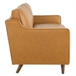 Modway Impart Modern Genuine Leather Upholstered Sofa in Tan