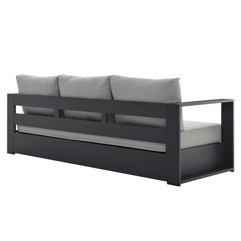 Modway Tahoe 3-Piece Fabric/Powder-Coated Aluminum Outdoor Set in Gray