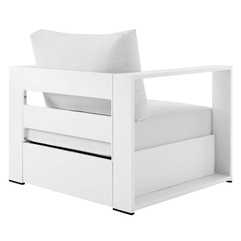 Modway Tahoe 3-Piece Fabric/Powder-Coated Aluminum Outdoor Set in White