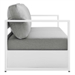 Modway Tahoe 4-Piece Fabric/Powder-Coated Aluminum Outdoor Set in Gray/White