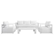 Modway Tahoe 4-Piece Fabric/Powder-Coated Aluminum Outdoor Set in White
