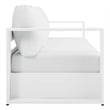 Modway Tahoe 4-Piece Fabric/Powder-Coated Aluminum Outdoor Set in White