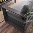 Modway Tahoe 2-Piece Fabric/Powder-Coated Aluminum Outdoor Set in Charcoal/Gray