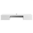 Modway Render Wall Mount Particleboard and Wood Office Desk in White