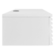 Modway Render Wall Mount Particleboard and Wood Office Desk in White