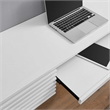 Modway Render Wall Mount Particleboard and Wood Office Desk in White