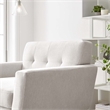 Modway Engage Modern Style Herringbone Fabric Armchair in Ivory