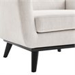 Modway Engage Modern Style Herringbone Fabric Armchair in Ivory