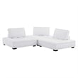 Modway Saunter 3-Piece Modern Tufted Fabric Sofa in White Finish
