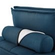 Modway Saunter 4-Piece Modern Tufted Fabric Sectional Sofa in Azure Blue