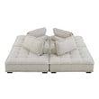 Modway Saunter 4-Piece Modern Tufted Fabric Sectional Sofa in Beige